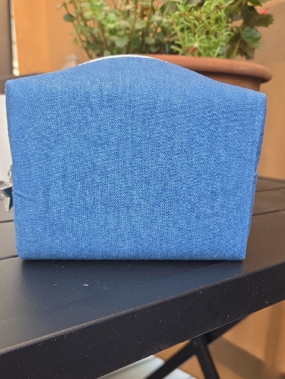Dior Denim Embroidered Toiletry Pouch - Blue - Picture 4 of 8